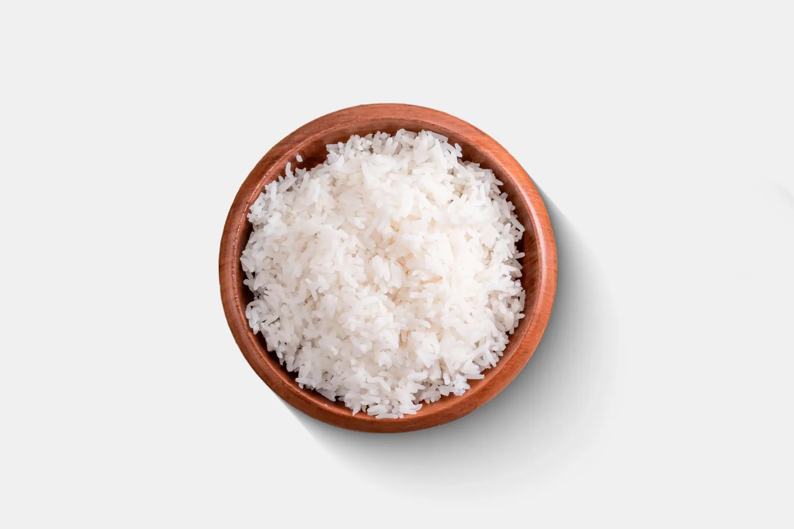 Bowl of steamed jasmine rice